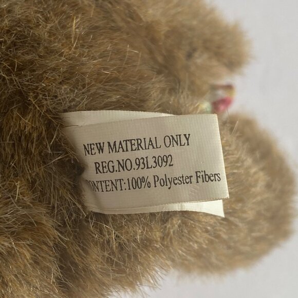 Vtg Boyds Collection "Chance Made Us Sisters" Plush Teddy Bear 4”  Floral Pillow - Picture 4 of 6